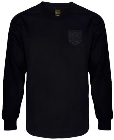 England 1966 World Cup Final Out No 6 Shirt Black X-Large Cotton