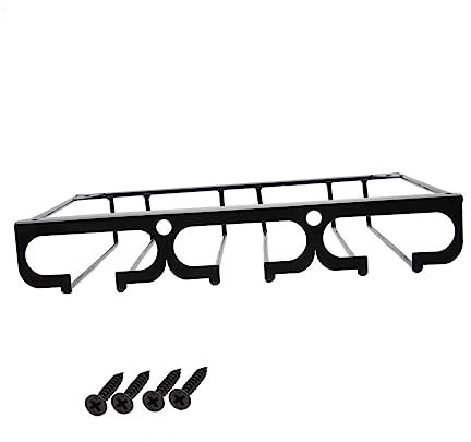 OKUMEYR 1pezzi Supporto Calici Vino Nero Sospeso Con Slot Porta Bicchieri Sgocciolamento Capovolto Per Cucina Bar e Casa Design Artistico Ed Elegante in Ferro Resistente e Antiruggine