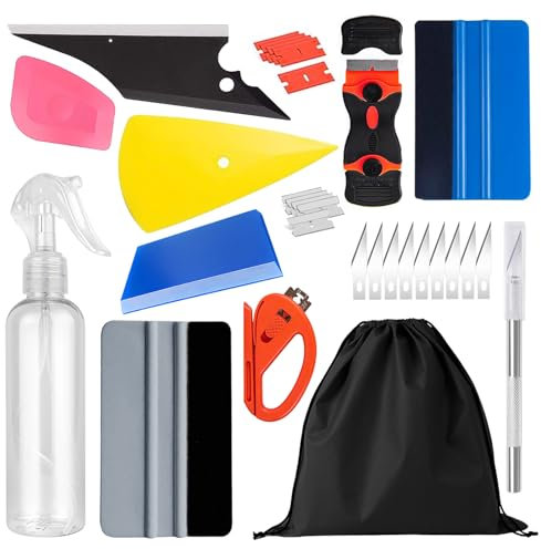 Shackcom Car Window Tint Kit, 11 Pcs Professional Vinyl Wrap Application Tool Kit for Window Film, Wallpaper, Car Wrapping and All Vinyl Wrap