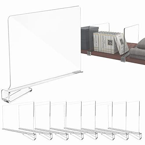 8 Stück Transparente Acryl regaltrenner, Regaltrenner, Kleideraufbewahrung organizer, Regal für Kleiderschrank ohne Bohrungen, Regaltrenner Kleiderschrank, Für Schlafzimmer Küche Kleiderschrank
