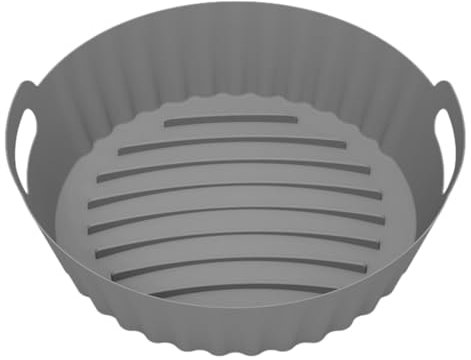 Luftfritteusen-Silikonkorb – Luftfritteuse-Pfanne, Lebensmittelechter Silikontopf | Antihaftbeschichtete Luftfritteuse-Einlagen, Wiederverwendbarer Backofenkorb, Rundes Luftfritteuse-Zubehör Zum Koche