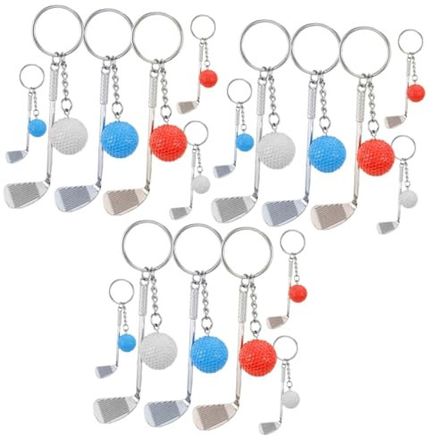 UPKOCH 18stücke Teiliges Golf Schlüsselanhänger Und Praktische Schlüsselanhänger Für Rucksack Handtasche Und Autoschlüssel Hochwertige Golfer Und Party Favoriten