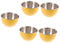 Garneck 5St Schneebesen edelstahlschüsseln edelstahlnapf Lebensmittelbehälter Halter für die Aufbewahrung von Lebensmitteln Rührschüsseln für Teig Salathalter Rostfreier Stahl Yellow