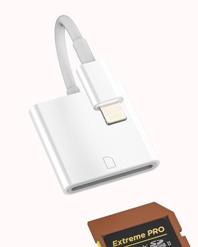 sd kartenleser für iphone 14 13 pro max für lightning port adapter transfer datenspeicher kamera für apple MFi zertifiziert handy anschluss ipad digital camera memory card