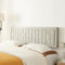 [en.casa] Wandpaneel Tervo Kopfteil gepolstert für Bett 160 cm Polsterpaneel Wandpolster mit Samtbezug Kopfende Bettkopfteil 160 x 50 cm Grau