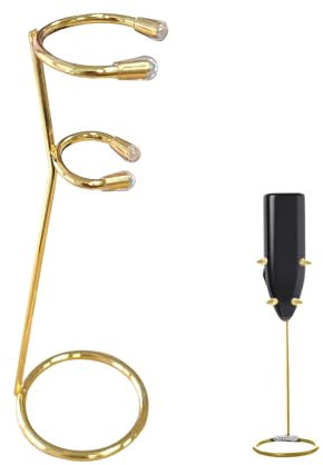 YAFIYGI Gold Milk Frother Stand - Heavy Duty Stainless Steel Modern Style
