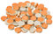 QUARKZMAN 200g Keramik Mosaikfliesen für Bastelbedarf, runde orangefarbene Keramikfliesen für Mosaik-Sets Garten Trittplatten Cup Mat