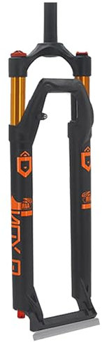 Forcella con sospensione pneumatica per mountain bike da 27,5/29, escursione 120 mm, regolazione del rimbalzo, tubo dritto da 1-1/8, QR, bloccaggio manuale da 9 mm, ammortizzatori ad aria, forcella