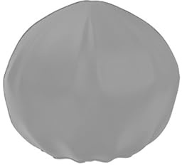 1 x Grillabdeckung, 50 x 45 cm, wasserdicht, rund, Grillabdeckung (grau)