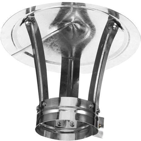 Chimney Cap Rain Cover Heavy Duty Iron Flue Protector Wind Guard Weatherproof Vent Cap for Outdoor Use Chimney Protector for Home and RV