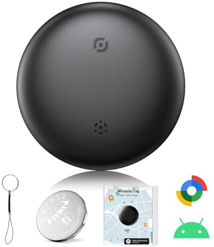 Airtag Android, Localizador GPS Android, Impermeable Bluetooth Tag, Rastreador para Maletas de Viaje, Tag Localizador de Objetos Compatible con Google Encontrar mi Dispositivo App
