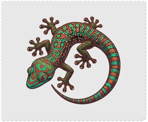 Azeeda 2 x 'Bunter Gecko' Mikrofaser-Objektiv- / Brillenreinigungstücher (LC00032971)