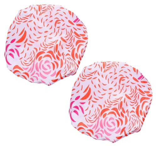 LOLIPPYY 2 Stück-pack Duschhauben aus Satin Doppellagig Elastisch für Langes Dickes Haar Haarschutz für Damen und Mädchen Wiederverwendbar für Dusche Bad und Reisen