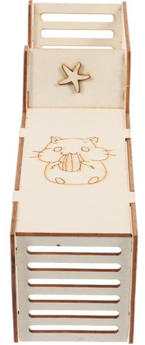 Totority Hamsterhaus Sicheres Versteck mit Einzigartigem Design mit Kletterleiter zur Erkundung und Rückzug für Hamster und Igel im Kleintierkäfig
