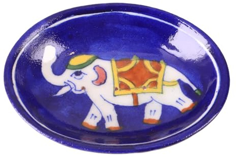 Handbemalte Keramikseifenschale, oval, traditionelles Design, Modell 6 | Einzigartige, handbemalte Keramikseifenschale, ideal für Bad, Gäste-WC oder Küche, bringt Farbe und Stil.
