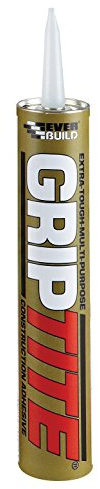 Everbuild Griptite Solvent Based High Grab Adhesive, Buff, 350ml | Extra Tough Multi-Purpose Adhesive – For Interior And Exterior Use
