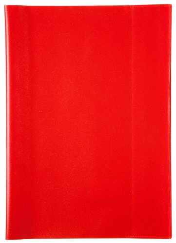 10 Heftumschläge/Hefthüllen DIN A5 / Farbe: transparent rot