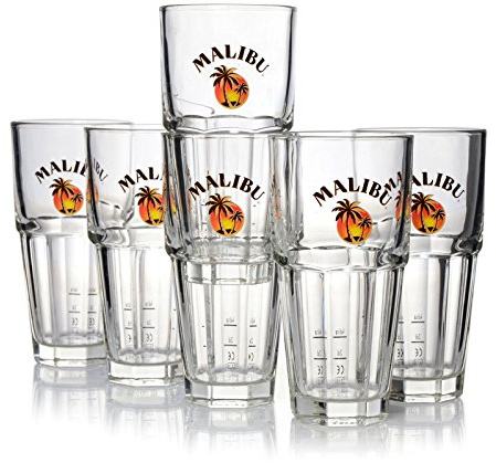 Malibu Gläser mit Eichstrich 2 & 4 xl 6 Stück