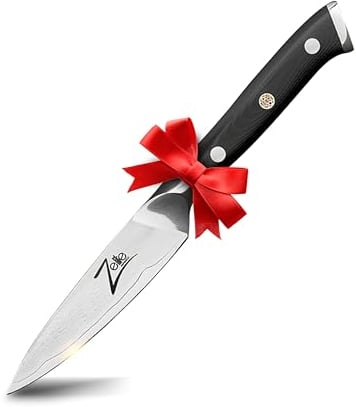 Zelite 10,2 cm Kochmesser, Profi Messer aus Deutschem Edelstahl, Japanisch Inspiriertes Schälmesser, Scharfe Messer für Küche, Scharfes Koch Messer für Zuhause und Gastro, Küchenmesser Extrem Scharf