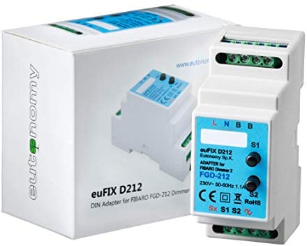 Eutonomy D212 Adapter euFIX für die DIN-Schiene, Schwarz