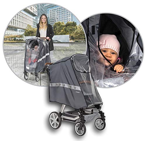Reer Regenschutz DesignLine Rainsafe Activ für Buggys mit Verdeck und Liegefunktion sowie Sportwagen, 84041