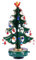 BESTOYARD Spieluhr, Weihnachtsbaum, Holz, Uhrwerk, Design mit Anhängern, Miniatur-Verzierungen (grün)