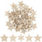 SUPVOX 50 Pezzi Stella di Legno Albero di Natale Ciondolo Dischi di Legno Fai da Te Albero di Natale Decorazione Albero di Natale Decorazione in Legno Decorazione Natalizia da Appendere (Bianco)