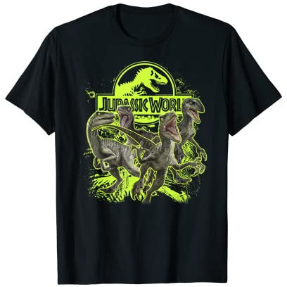 Jurassic World Raptor Pack Neon Green Team T-Shirt