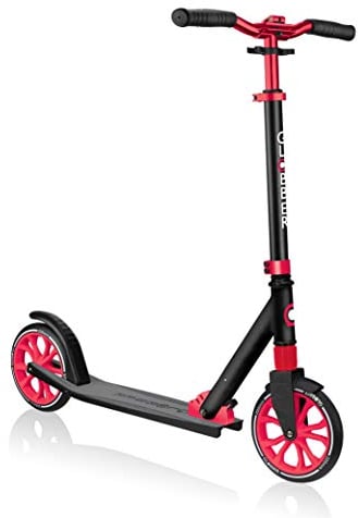 GLOBBER NL 205 Roller – Tretroller Kinder ab 6 Jahre - Scooter 205 mm - ABEC 7 – höhenverstellbar – schwarz-rot