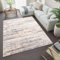 TAPISO Versay Teppich Shaggy Langflor Hochflor Verwischt Meliert Creme Grau Modern Streifen Design Wohnzimmer Schlafzimmer ÖKOTEX 200 x 300 cm