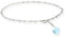Chaîne de cheville individuelle XL 32 cm en argent sterling 925 pour femme avec pendentif en forme de cœur Swarovski Elements réglable individuellement. Bijou de cheville de qualité supérieure pour