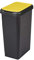 Tontarelli Touch&lift Papelera 45 litros, unitario, color negro con tapa amarilla