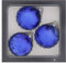Thüringer Glasdesign Weihnachtskugeln blau Eislack 3 Stück/Set, Ø 8 cm Christbaumkugel blau