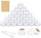 MELLIEX 30 pièces Pots Cosmétiques Vide en Plastique Clair De Voyage Conteneurs Cosmétiques avec Mini Spatule et Autocollants pour Maquillage, Crème, Baume à lèvres, pot Échantillon (5g / 5ml, Blanc)