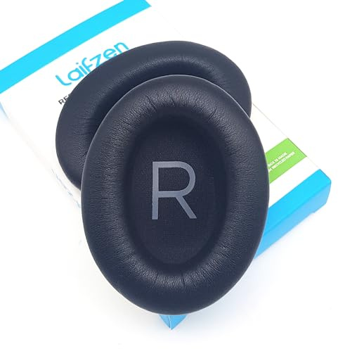 Lambskin QC45 Earpads Cushions Replacement Ear Pads for Bose QC 45 QuietComfort Sheepskin Leather (QC45 Black)