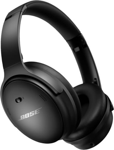 Bose QuietComfort® 45 Bluetooth wireless noise cancelling headphones with microphone for phone calls - Triple Black (Renewed)