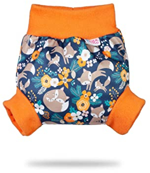 Petit Lulu Pull Up PUL Überhose Größe XXL | wasserdicht Schlupfüberhose für Höschenwindeln | Stoffwindeln | Hergestellt in der EU (Fox Family)