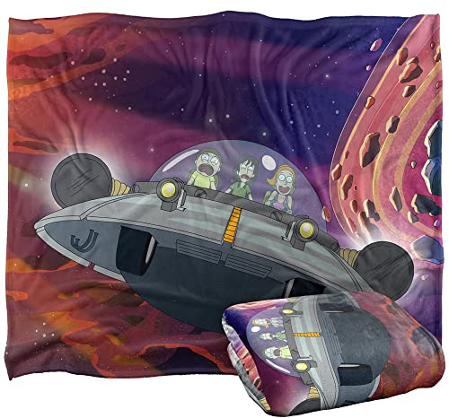RICK AND MORTY Blanket, 152 x 127 cm Screaming Space Silky Touch Super Soft Throw Blanket