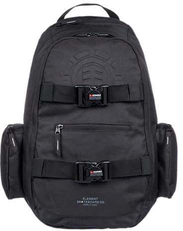 Element Herren Mohave Backpack – Lightweight Bookbag – with Skate Straps Rucksäcke, Flint Black 2.0, Einheitsgröße