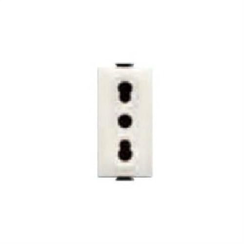 ABB CHIARA PRESA BIVALENTE BIPASSO 2 POLI TERRA 10 / 16A K3G 2CSK1103CH
