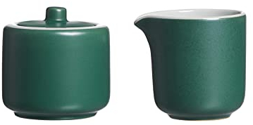 Ritzenhoff & Breker Set à lait et sucre Jasper, vert, pot à lait et sucrier en céramique, extérieur avec glaçure mate et toucher doux