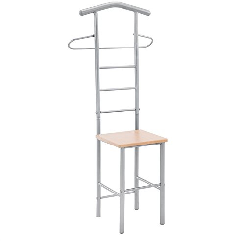 CARO-Möbel Herrendiener Stummer Diener Kleiderständer JIVO, in buchefarben anthrazit,121 cm, Garderobe mit Hosenbügel