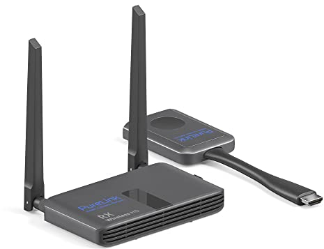 PureLink® Wireless-HDMI Set, Kabellose HDMI Übertragung, Full HD, 1080p, unkomprimierte Übertragung auf bis zu 30 Metern Distanz, Set aus Sender Dongle und Empfänger, schwarz