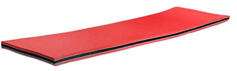 Perfeclan Wasserschwimmmatte Schwimmmatte XPE Wasserdecke Entspannende unsinkbare schwimmende Wassermatte Driftmatratze für Beach Lake Pool, Rot Schwarz Rot