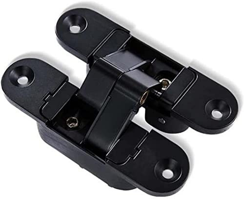 BAZAC Charnières de porte invisibles tridimensionnelles Porte en bois Volets pliants Croix 180 à l'intérieur et à l'extérieur Charnières cachées ouvertes Bricolage Fabrication de