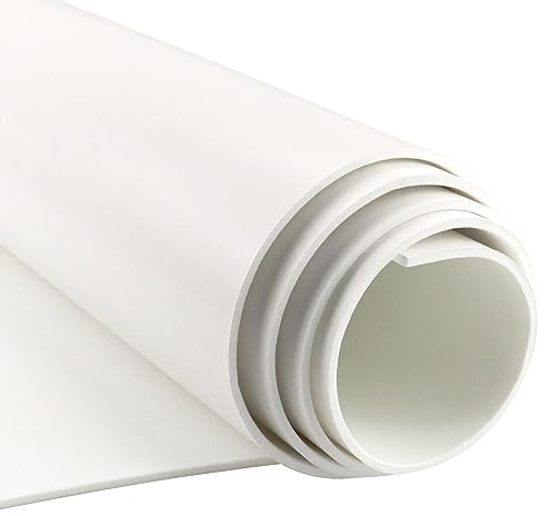 SDLDEER - Placa de espuma de neopreno autoadhesiva, multifunción, rodillo de espuma, aislamiento acústico, antideslizante, absorción de golpes, color blanco, 300 mm de ancho x 3 mm (D) x 3 m (L)