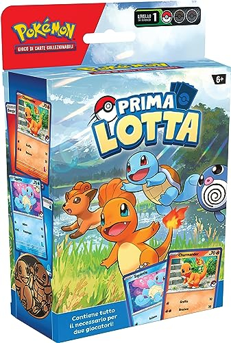 Prima Lotta del GCC Pokémon - Charmander e Squirtle (set introduttivo con due minimazzi pronti per giocare e accessori), edizione in italiano