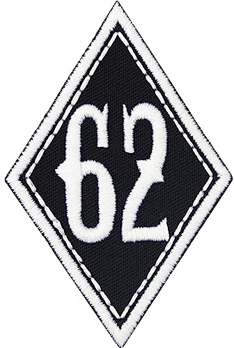 EXPRESS-STICKEREI Biker Patches 62 MC Motorradclub Aufnäher Biker Rankpatch Motorradclub Sticker für alle Stoffe Applikation 75x50mm - 1 Stück