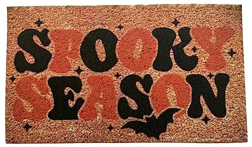 Dolls House Halloween Door Mat Spooky Season Bat Modern Rug 1:12 Printed Card