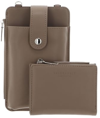 Seidenfelt Medja - Handytasche 18 cm powder taupe